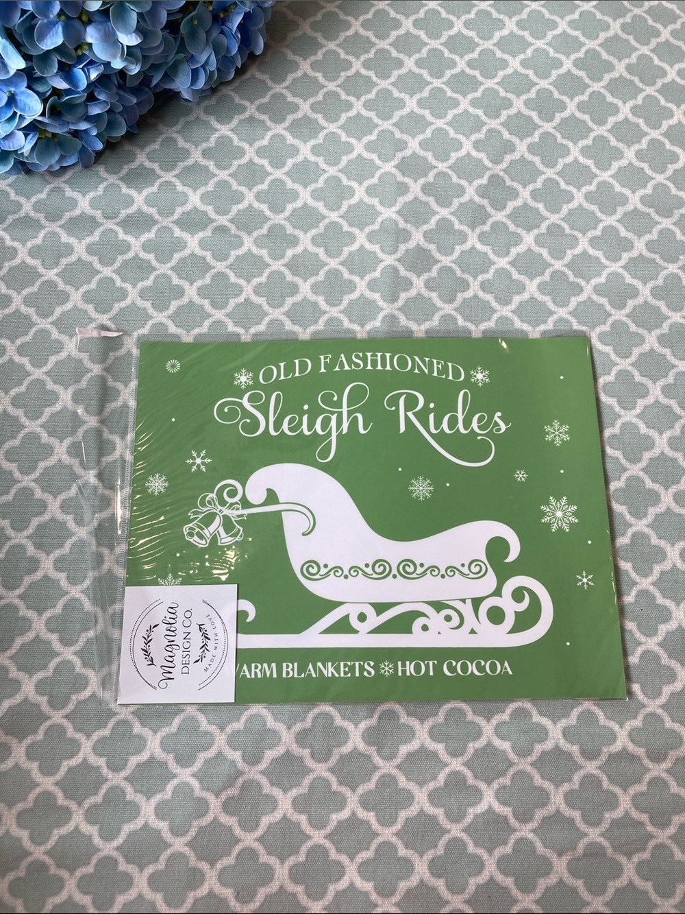 Magnolia Design Co Sleigh Rides Silkscreen Stencil 8.5 X 11 NEW
